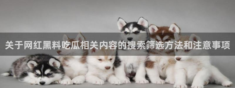 吃瓜爆料资讯:关于网红黑料吃瓜相关内容的搜索筛选方法和注意事项