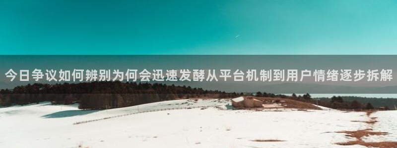 吃瓜入口：今日争议如何辨别为何会迅速发酵从平台机制到用户情绪逐步拆解